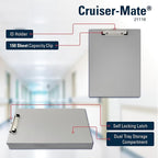 Saunders Metal Clipboard with Storage, Letter Size Paper Organizer, Slim Steel - Image 3