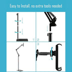 Hosann Century Tablet Floor Stand Holder 360° Rotatable Metal Tablet Stand - Image 4