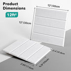 Lunarthos Felt Wall Tiles, 12 Pack 12"x12"x0.4" Cork Borad Tiles - Image 2