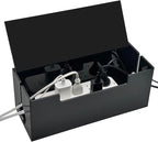 Cable Management Box, 2 Open Slots Cords Hider Box, Under Desk Power Strip by DELIPPLY
