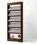 LHIUGE 6-Layer Brochure Display Rack, Freestanding Wooden Magazine Rack by LHIUGE