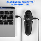 Presentation Clicker, Rechargeable Pointer, 2-in-1 USB Type C Powerpoint Clicker - Image 4
