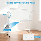 VOWNER Double-Sided Magnetic Whiteboard, Reversible Rolling White Board - Image 4
