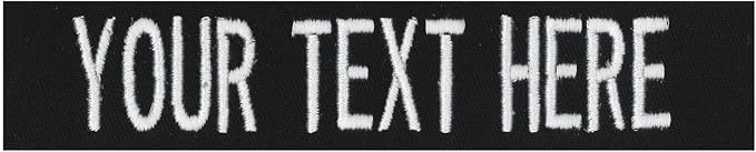 Custom Uniform Name Tapes Solid Colors. Black Fabric, 4 Inch Sew on by NORTHERNSAFARI