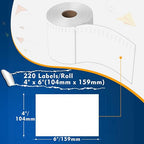 L LIKED 220 PCS 4"x6" Thermal Shipping Labels, Perforated White, Strong - Image 2