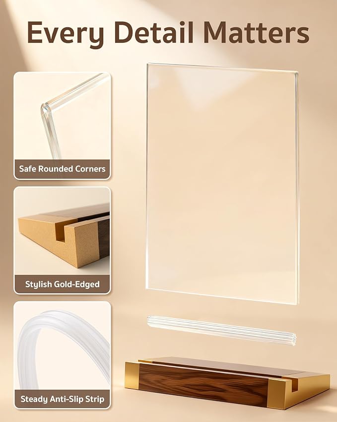3 Pack Acrylic Sign Holder 8.5 x 11 Inch - Image 6