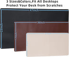 Wolaile Desk Pad 36x17 inches, PU Leather Desk Blotter, Non-Slip Base - Image 5