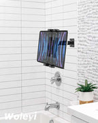 Small Tablet Wall Mount iPad Holder, Metal 360° Adjustable Stand, Alloy Base - Image 7