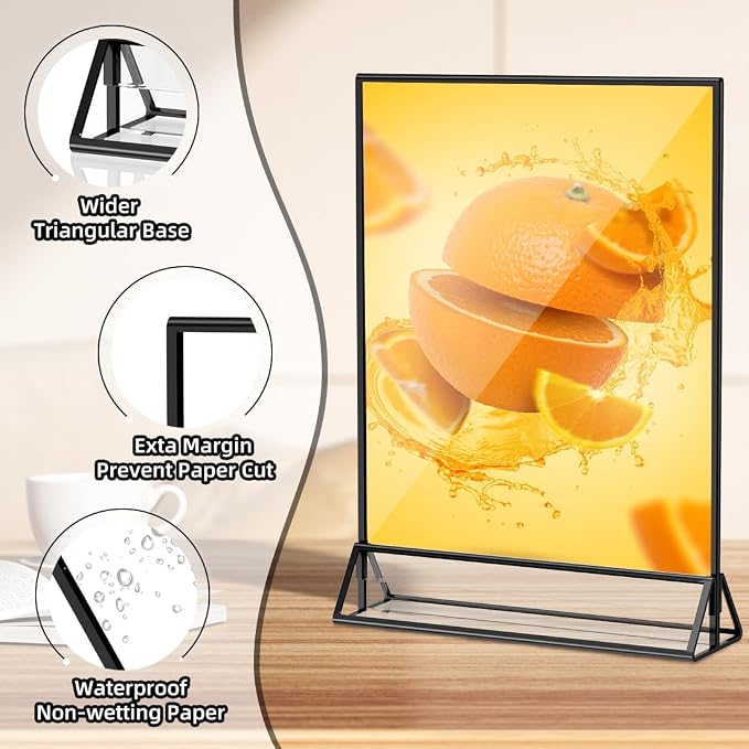 PPH-Sisy Acrylic Sign Holder 8.5X11 Clear Sign Holder, Double Sided Flyer Holder - Image 3
