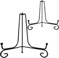 HENABLE 2PCS Premium Black Iron Plate Stands by HENABLE