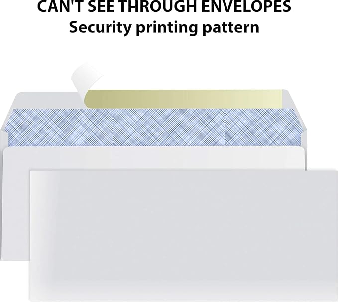 #10 Envelopes Letter Size Self Seal | 1, 050 Business Mailing Security Peel and - Image 5