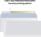 #10 Envelopes Letter Size Self Seal | 1, 050 Business Mailing Security Peel and - Image 5