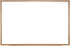 Ghent 4 x 12 Porcelain Magnetic Whiteboard, Wood Frame, 1 Marker, 1 Eraser by Ghent