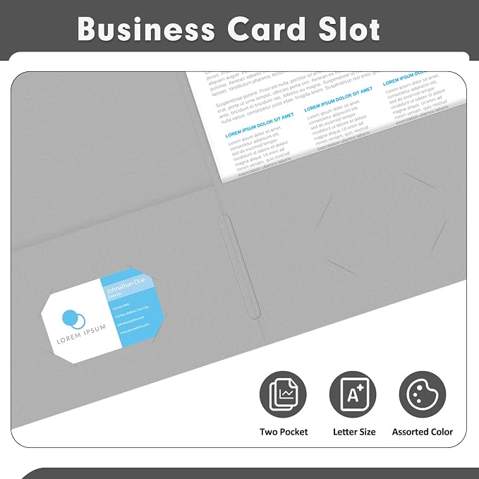 Two Pocket Folders, PANDRI 100 Pack 2 Pocket Folders, Letter Size Paper File - Image 5
