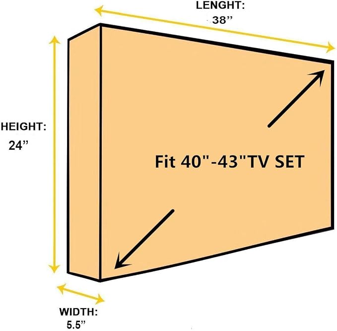 BroilPro Accessories Outdoor 40"-43" TV Set Cover, Scratch Resistant Liner - Image 6