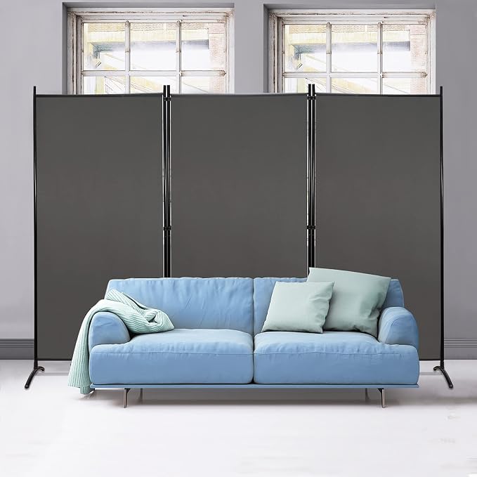 MAYOLIAH Partition Room Dividers 3 Panel Folding Privacy Screens 6 Ft Tall - Image 2