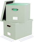 2 Pack File Storage Organizer, Portable File Box by Oterri