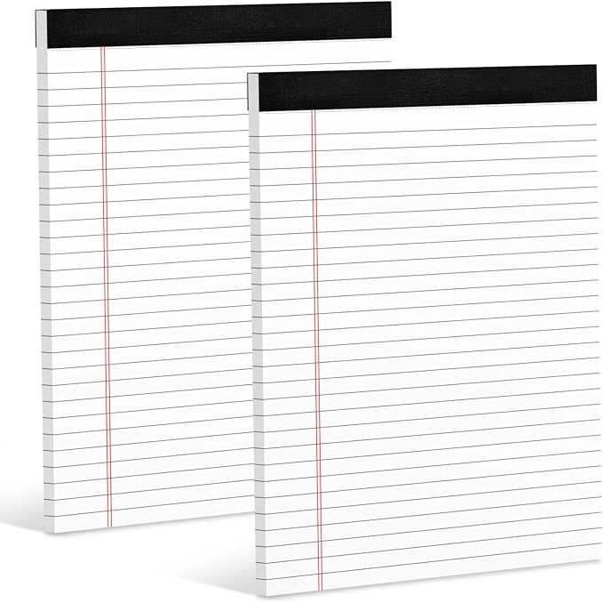 Legal Pads 8.5 x 11 White Note Pads 8.5 x 11 In 2 Pack Notepads 8.5 x 11 by Aidunmis
