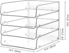 Lunmore Stackable Paper Trays, 4 Tier Desk File Organizer, Document Letter Tray - Image 4