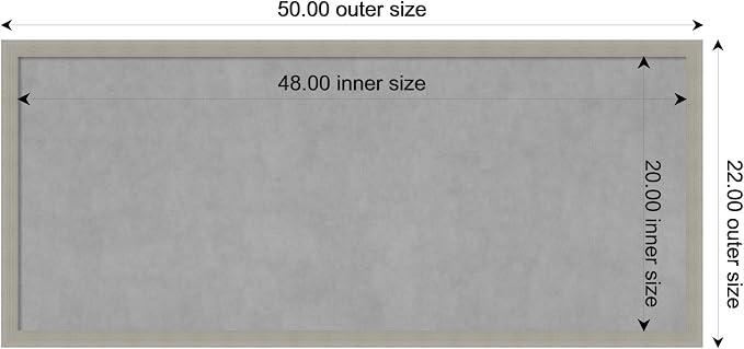 Amanti Art Grey Framed Magnetic Board 22x50 Oversize Vision Board - Image 4