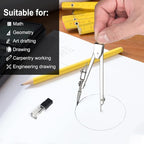 6 Sets Compass and Protractor Sets Student Basics Geometry Math Set Metal - Image 7