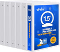 3 Ring Binder 1-1/2 Inch, ViVin Sturdy 1.5"-Round Ring Binder by ViVin