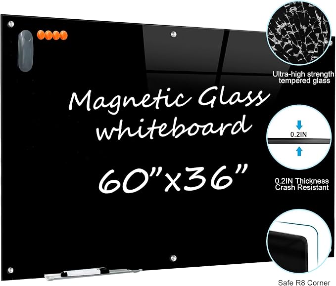 Glass Dry Erase Black Board - Image 3