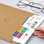 10pcs A4 Kraft Paper Envelopes Portfolio Foolscap File Folders Document Folder - Image 4