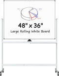 MaxGear Rolling Whiteboard on Wheels by MaxGear