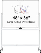 MaxGear Rolling Whiteboard on Wheels by MaxGear