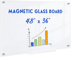 Magnetic Glass Whiteboard, Classroom by QUEENLINK