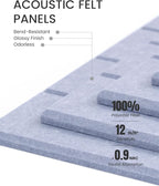 Fluxynara Large Felt Bulletin Board 48" x 36" Cork Board Alternative-12 Pack - Image 4