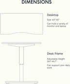 FLEXISPOT EN1 Bamboo Standing Desk, 60 x 30 Inches Whole-Piece Electric - Image 6