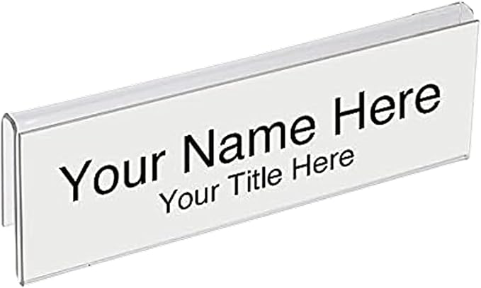 50-Pack 8.5" x 2" Acrylic Name Plate by PeopleSpotterbyPlasticProductsMFG