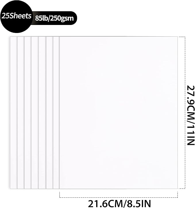 8.5'' x 11'' White Cardstock - 92lb Double-sided Cover Card Stock Heavyweight - Image 2