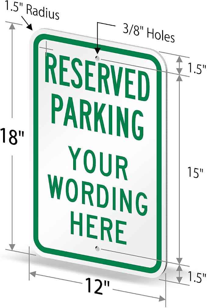 SmartSign Custom Reserved Parking Sign - Image 6
