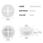 Desk Grommet, 1 Inch Flexible Rubber Grommets, Silicone Cable Cord Grommet Wire - Image 2
