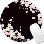 IMAYONDIA Cute Pink Flowers Mouse Pad, Floral Mouse Pads, Sakura Cherry Blossom - Image 2