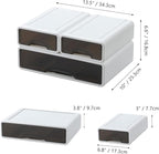 OSteed White Desktop Drawers for Paper, Stackable Office Storage Drawers for - Image 3