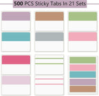 ELII 500 PCS Sticky Tabs 2 Inch Index Tabs, Page Markers File Tabs Self Adhesive - Image 2