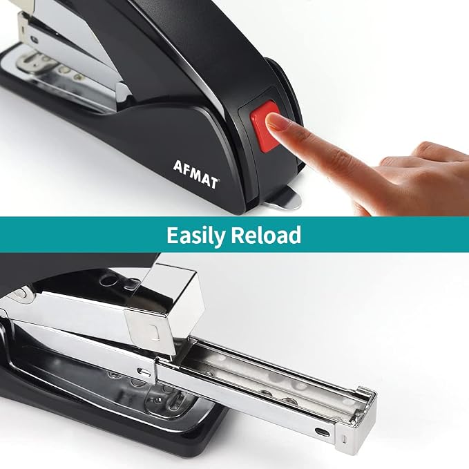 AFMAT Stapler for Desk, 50 Sheet Effortless Desktop Stapler Staple - Image 4