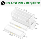 WISUCART Bamboo Desk Organizer Mail Holder Countertop Wood Desk Drawer Tabletop - Image 6