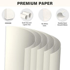 Cream Cardstock 8.5 X 11, 80 Sheets Card Stock, 75lb/ 200gsm Copy Paper - Image 3