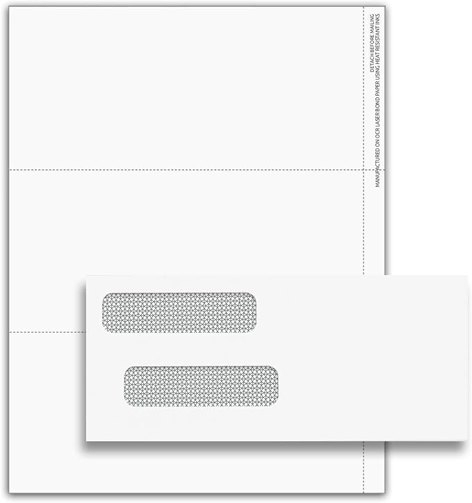 NextDayLabels - 3 UP Laser W-2 Forms, Employee Copy, Horizontal Format by NextDayLabels