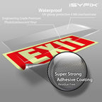 iSYFIX Exit Glow in the Dark Sign Stickers – 6 Pack 12x4 Inch – - Image 9