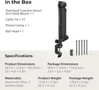 SMALLRIG Overhead 3-Section Desktop Camera Bracket, Damping Boom Arm Desk Mount - Image 8