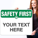 Custom Safety First Sign, OSHA Sign, 24x30 Inches, Rust Free .063 Aluminum - Image 2