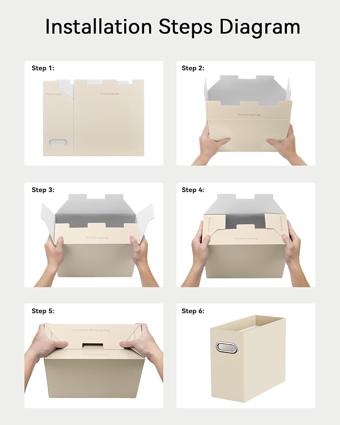 Oterri Cardboard File Organizer Box - Image 5