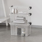Superio Storage Bins with Lids- 2 Pack, 2.5 Qt Clear Boxes - Image 7