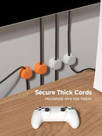 9 Pack Cord Organizer, Spring Cable Management, Adhesive Cute Cable Holder Clips - Image 7